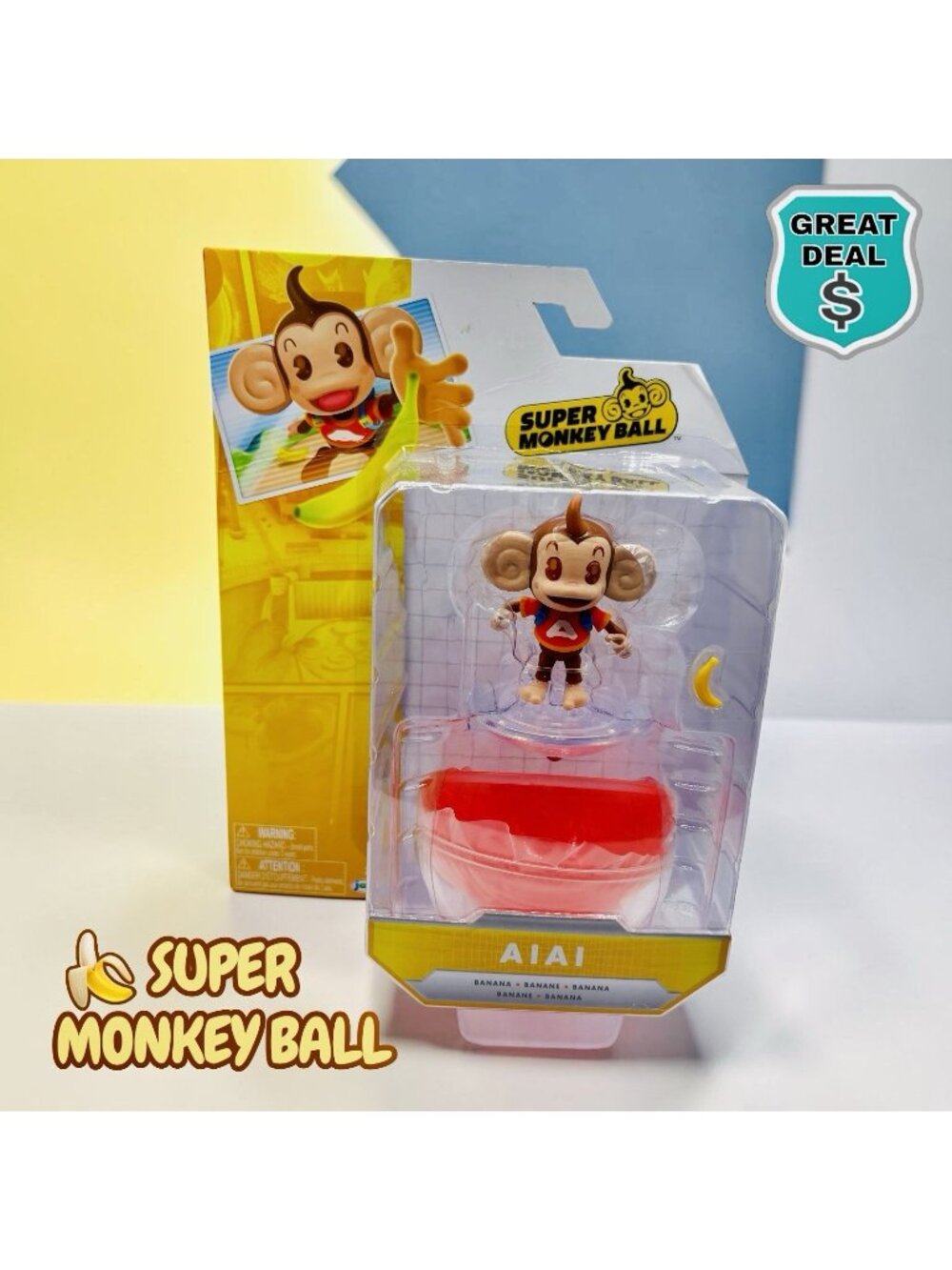 Super Monkey Ball AiAi Video Game Action Figure Sega Nintendo Jakks Pacific NEW!